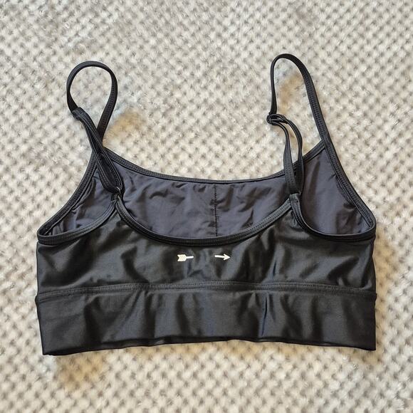 The Upside Natacha Sports Bra Women Size 6 Black Arrow Logo Adjustable Straps - Picture 2 of 7